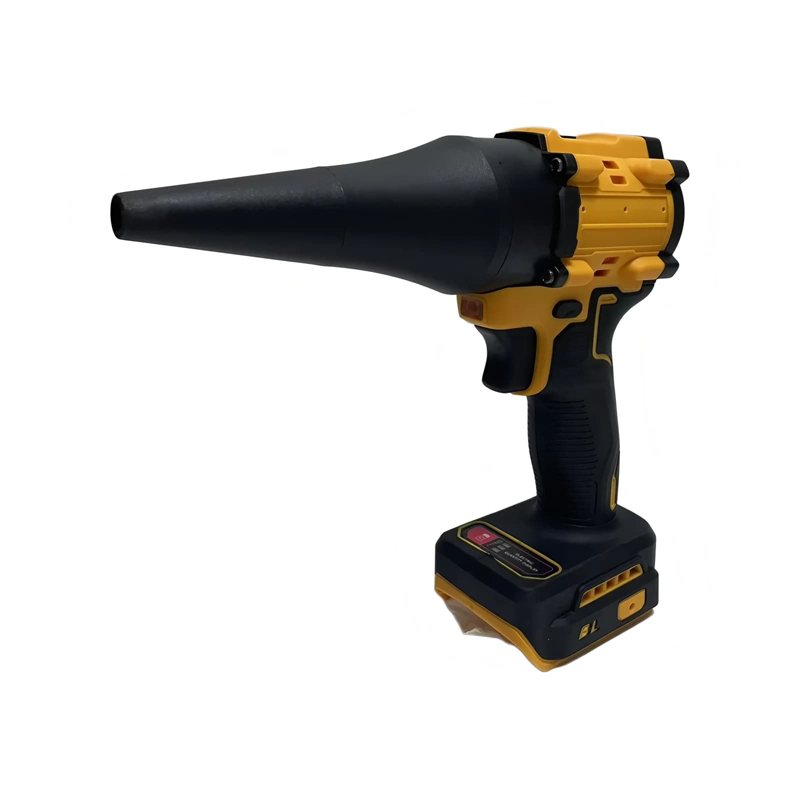 Aspirador de pó portátil 2 em 1 com bocal cônico preto amarelo e preto sem fio 20V