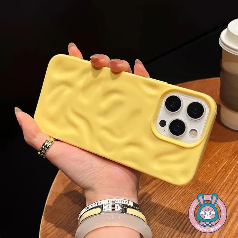 Capa de telefone 3D meteorite amarela anti-queda para Xiaomi Poco com superfície ondulada