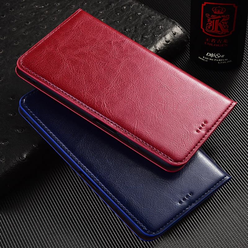 Crazy horse capa flip de couro genuíno para samsung galaxy m55 m53 m52 m51 m33 m32 m31 m31s m30 m23 m22 m21 capas de telefone