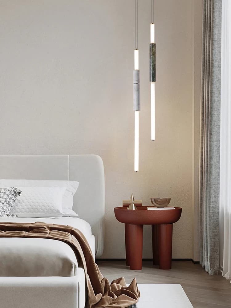 Luminária pendente de mármore natural LED Art Déco para quarto