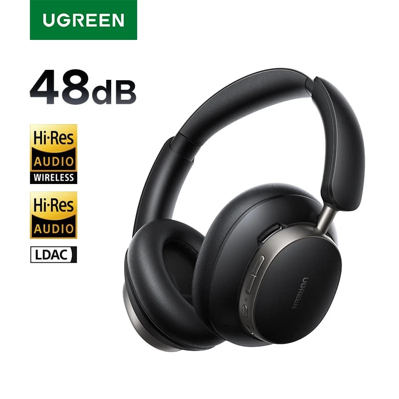 Fones de ouvido UGREEN Studio Pro 48dB ANC sem fio com cancelamento de ruído ativo e 120h de tempo de reprodução