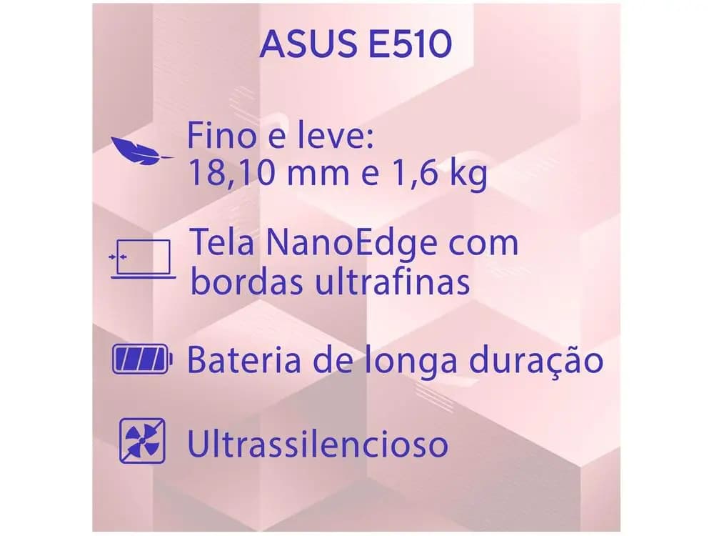 Notebook ASUS Vivobook Go 15 E510KA-BR833WS 4GB RAM 128GB eMMC 15,6" Windows 11