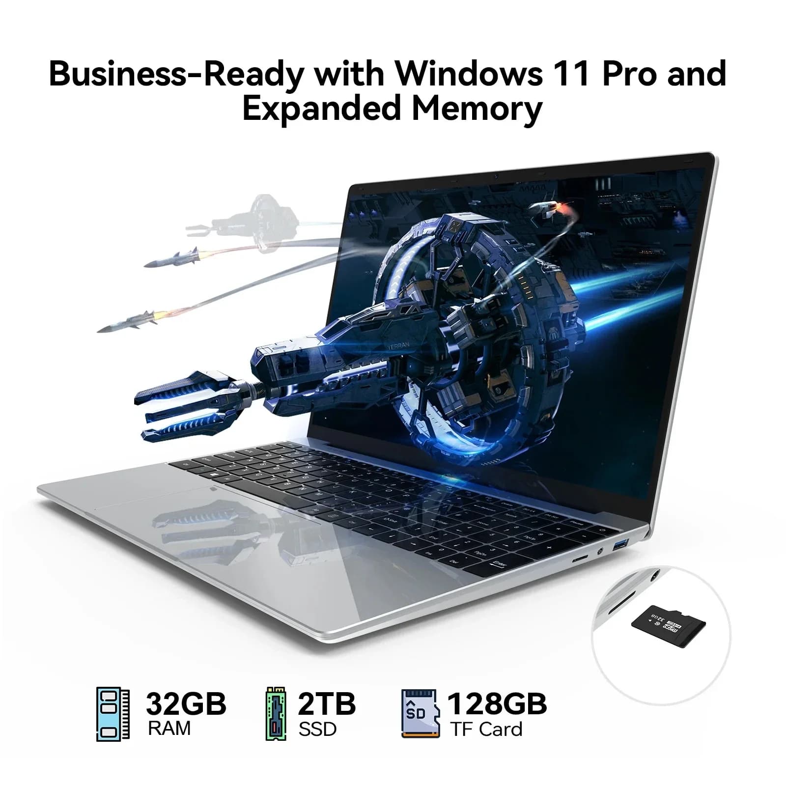 LENO NOVO Laptop Ultra Slim de 15,6'' 32GB RAM 2TB SSD Intel Core i7-8650U Windows 11 Tela FHD 1920*1080 Notebook para Jogos e Escritório