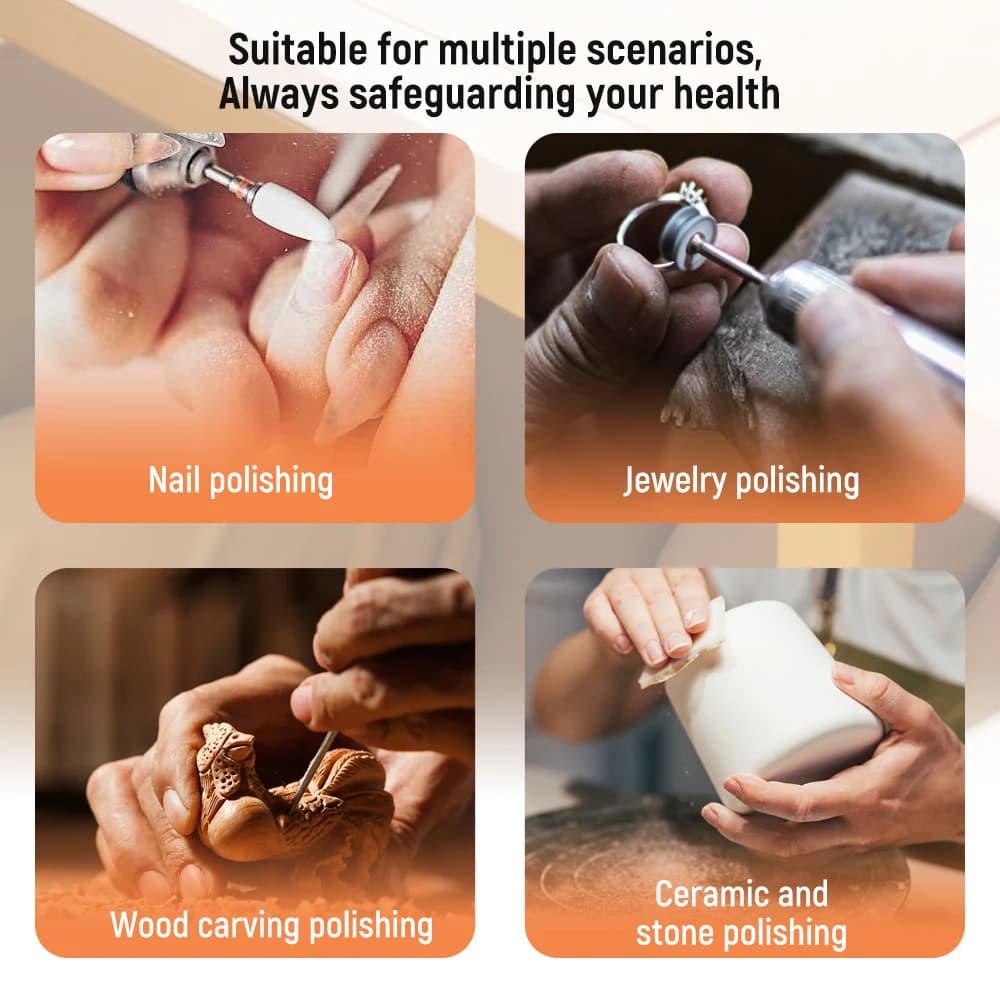 Aspirador de pó para manicure ideal para polimento de unhas, joias, madeira, cerâmica e pedra