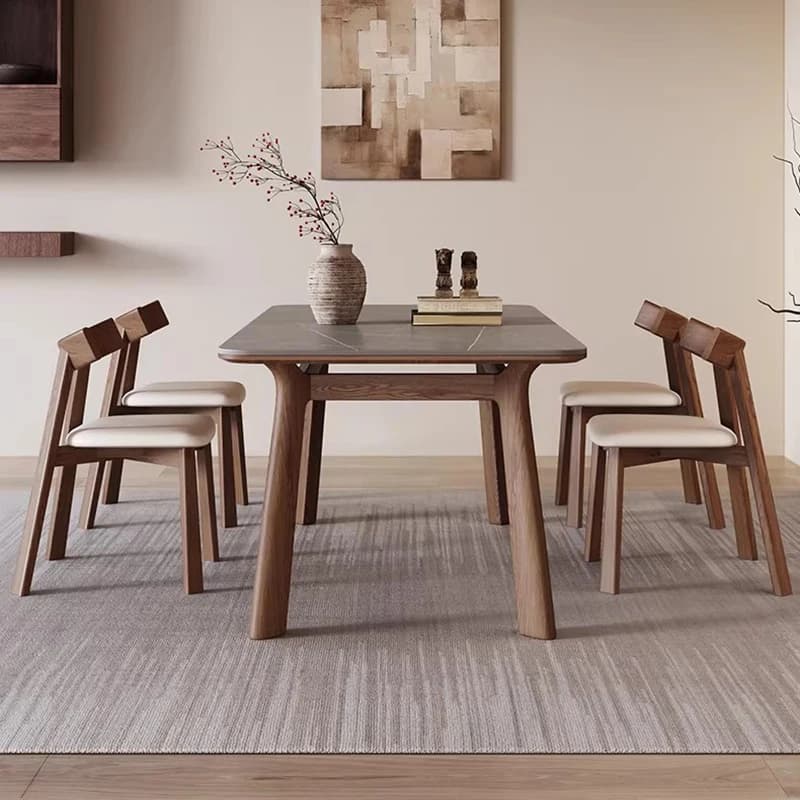 Mesa de Jantar Nórdica para Centro de Madeira, Cadeiras de Recepção para Restaurantes, Mesa de Conferência, Mobiliário Comercial