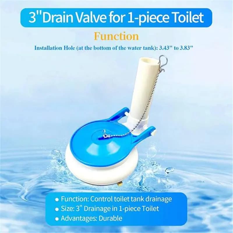 Válvula de descarga 3 polegadas para vaso sanitário de uma peça com descrição de funções e vantagens
