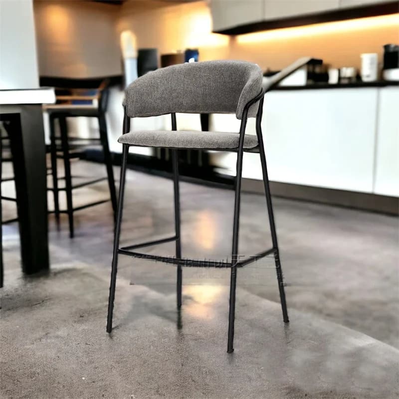 Cadeira de bar moderna branca, estilo nórdico, confortável, alta, cozinha, café da manhã, recepção, cadeiras de jantar, móveis para casa mq50by3