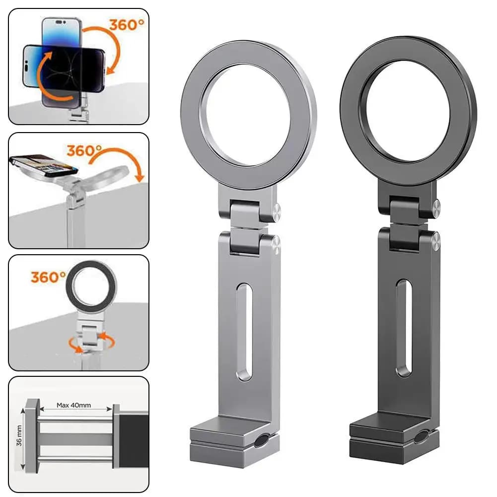 Suporte de telefone magnético de viagem em forma de avião com giro de 360 graus