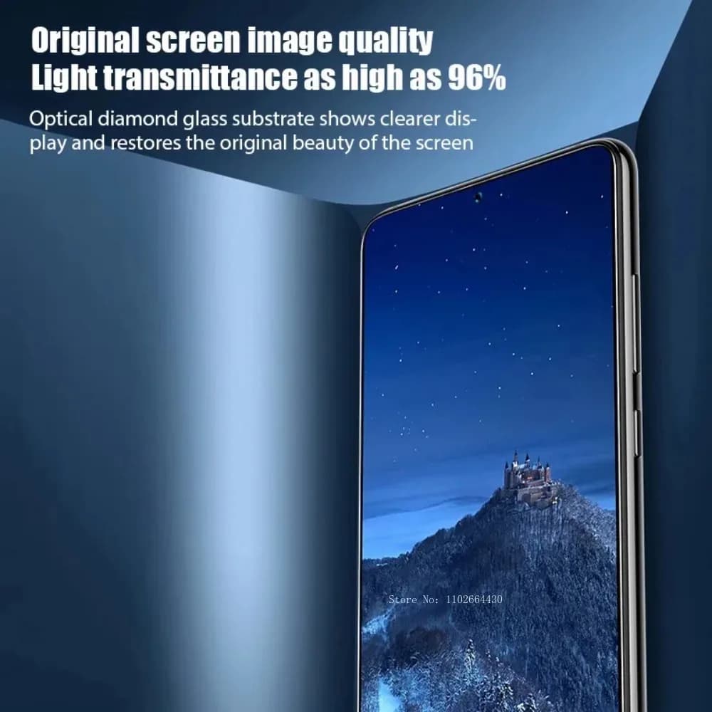 Vidro temperado para Xiaomi Poco com alta transparência de 96% que preserva a qualidade original da imagem da tela