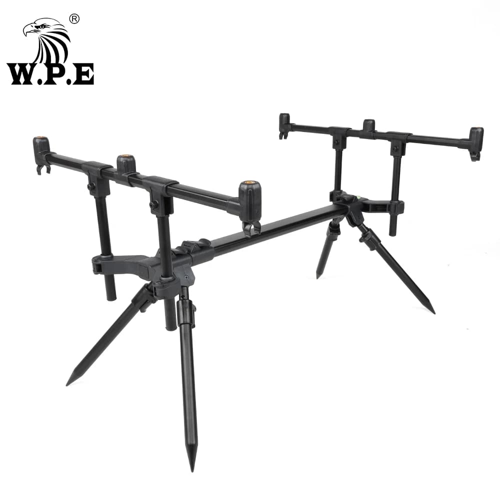 Suporte para vara de pesca ajustável e retrátil W.P.E, preto
