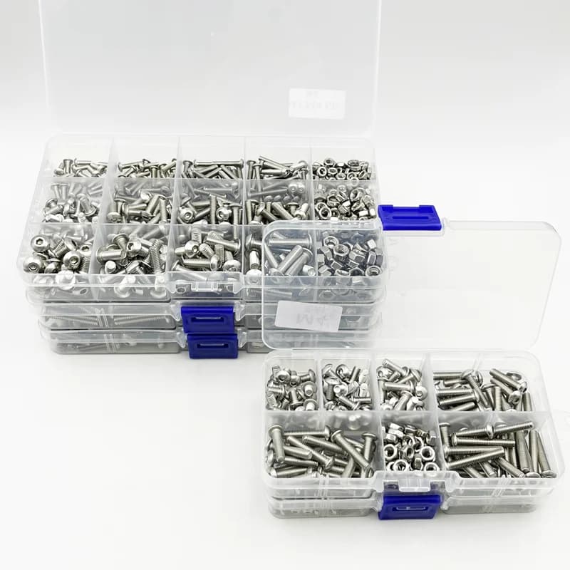 Kit de parafusos e porcas de aço inoxidável 304 M2 a M6