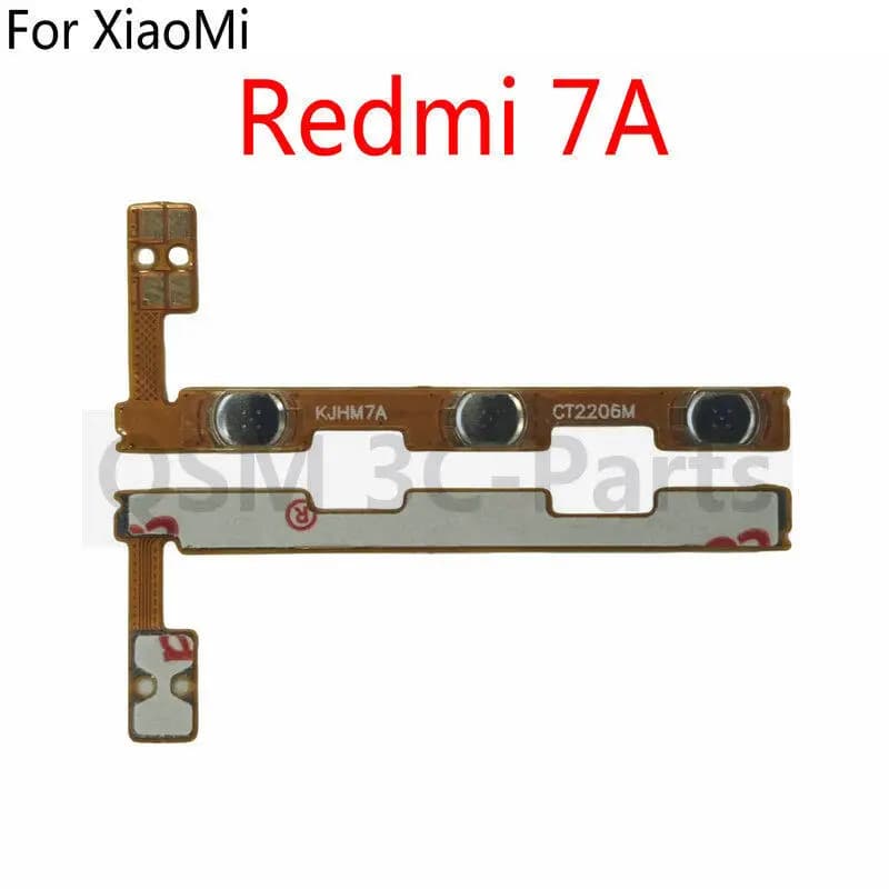 Cabo flexível preto para botão lateral volume e liga/desliga Xiaomi Redmi 7A kit 4 peças