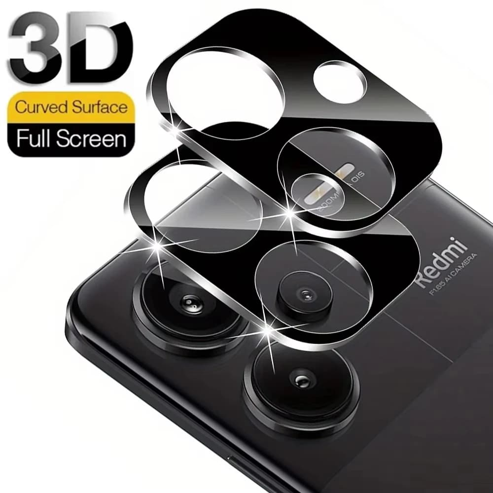 Protetor de lente de câmera em vidro 3D para Xiaomi Redmi Note Pro