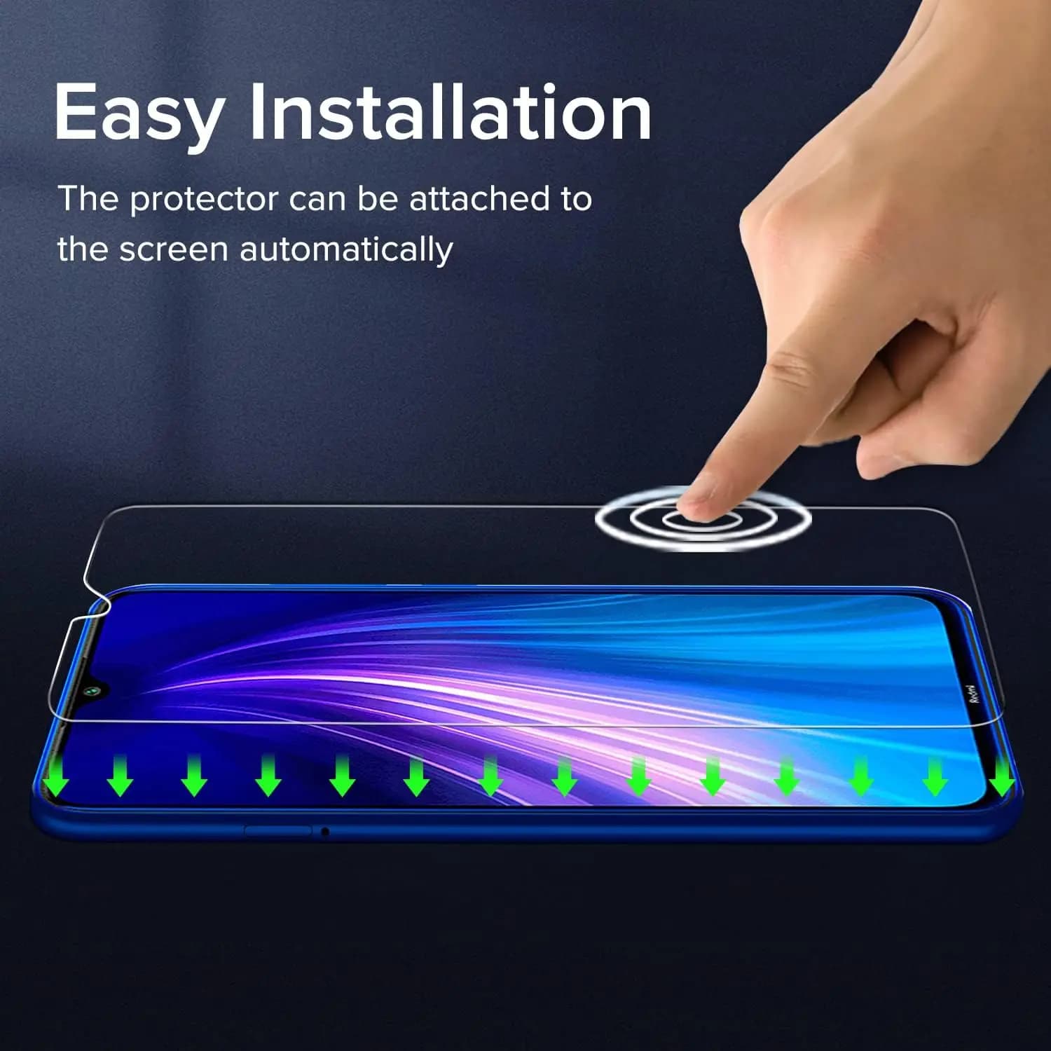 Instalação fácil da película protetora de vidro temperado para Xiaomi Redmi Note 7 Pro