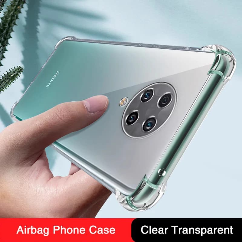 Capa de telefone transparente com airbag para Xiaomi Poco F2 Pro