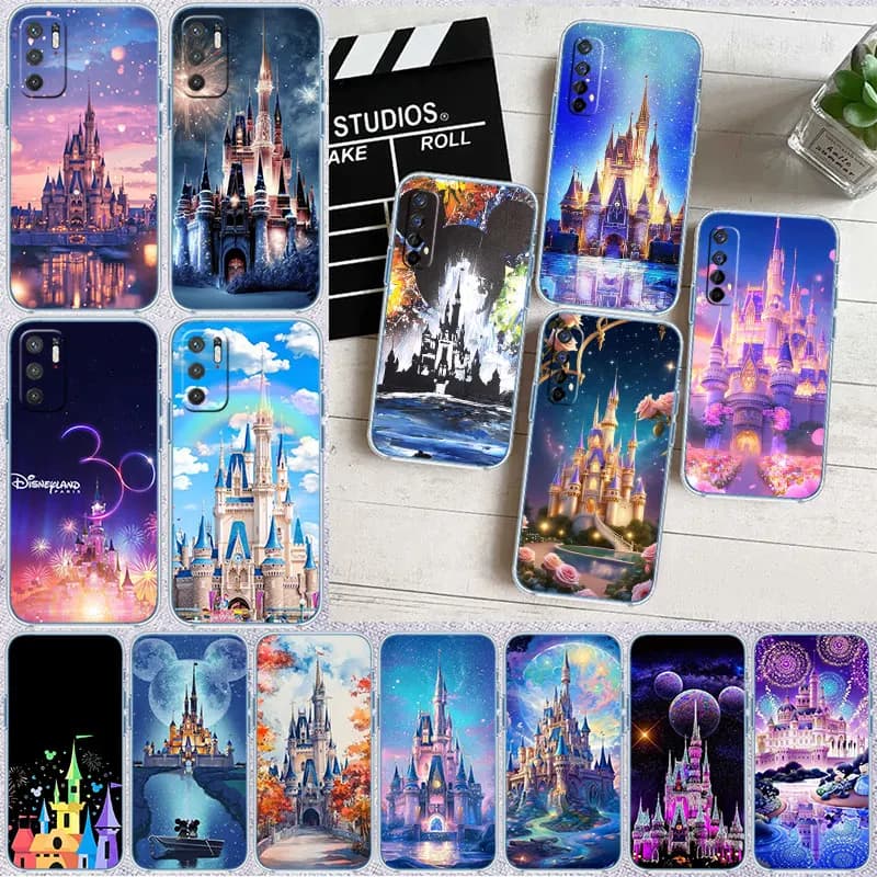 Capa de Telefone Transparente ED13 Disney Castle World para Motorola Moto G7 G8 G9 G84 G85 G73 G24 G15 Z2 Play Power Plus