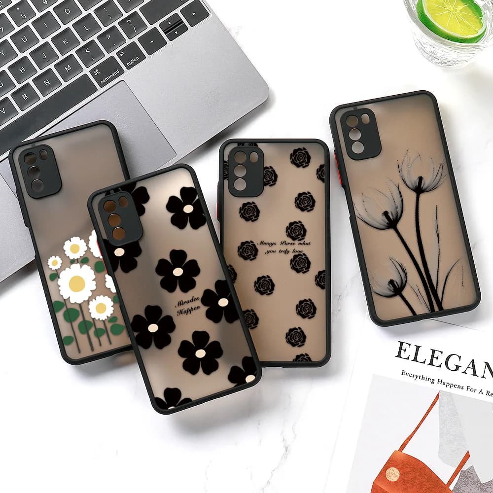 Capas transparentes para smartphones Xiaomi Redmi Note 12 com designs florais