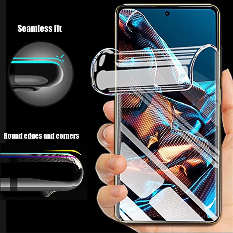 Película hidrogel para Xiaomi Poco com encaixe perfeito, bordas arredondadas e fácil aplicação manual