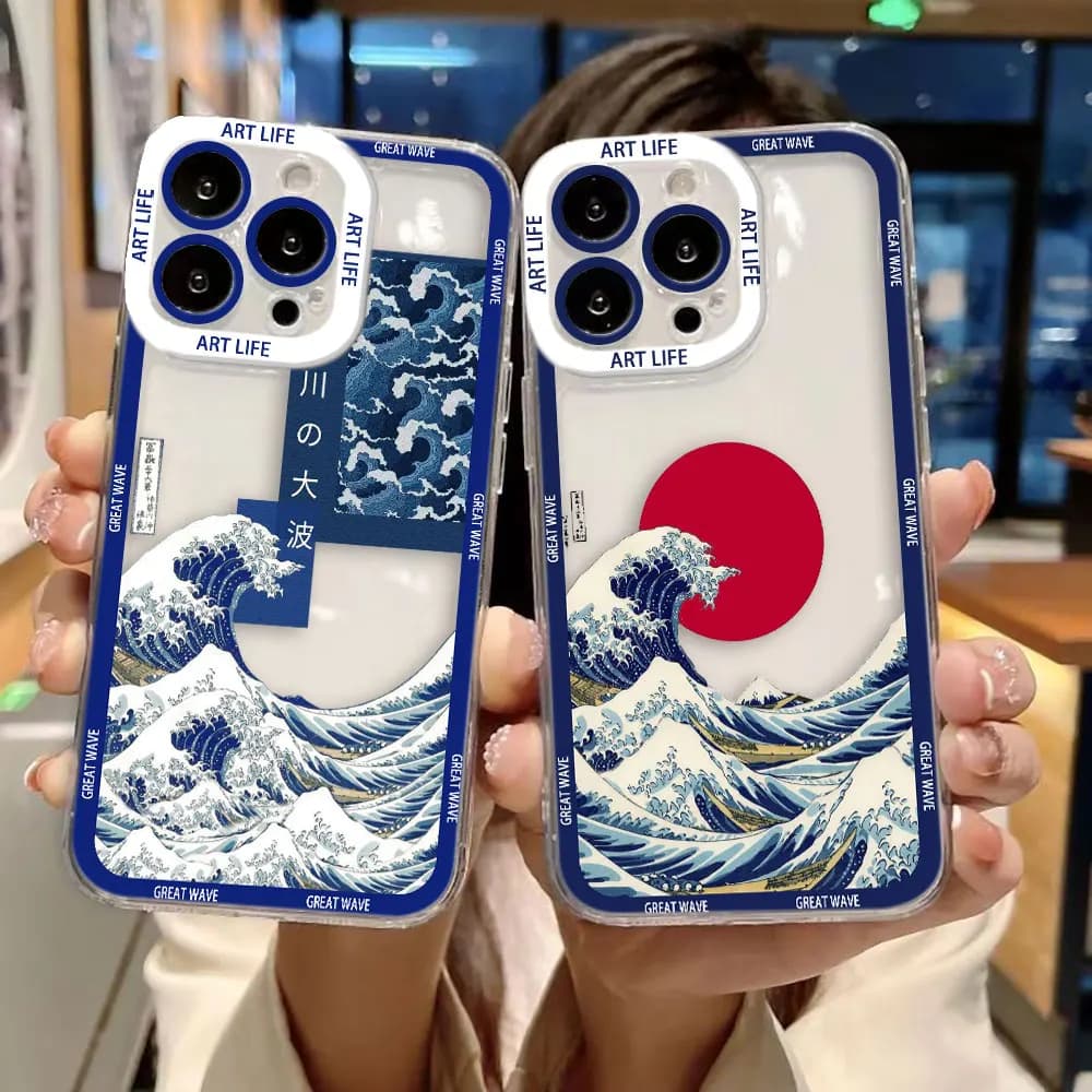 Capa transparente The Great Wave K-Kanagawa para Xiaomi Redmi Note