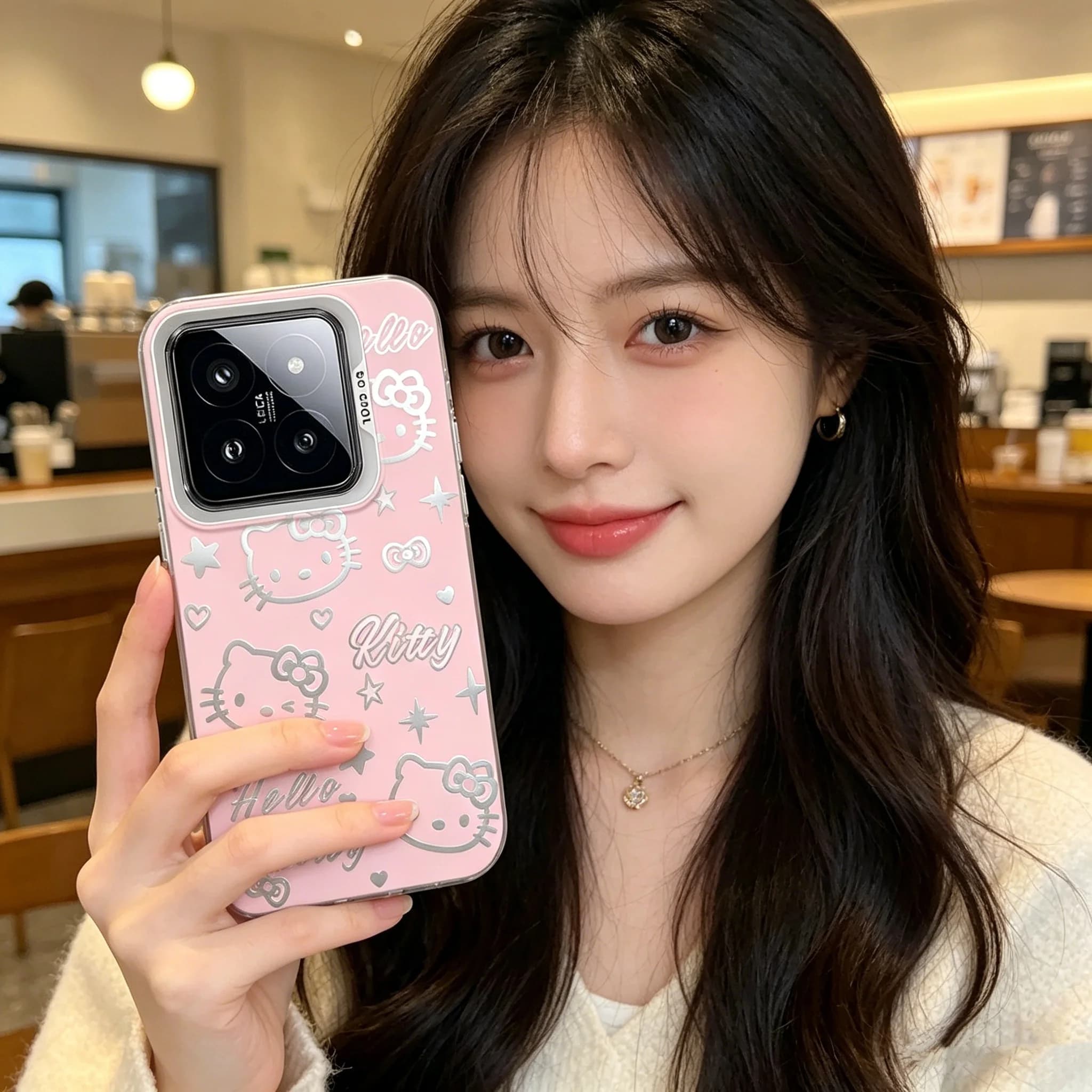Capa de telefone Hello Kitty para Xiaomi Redmi Note 14 Pro com design de impressão digital 3D