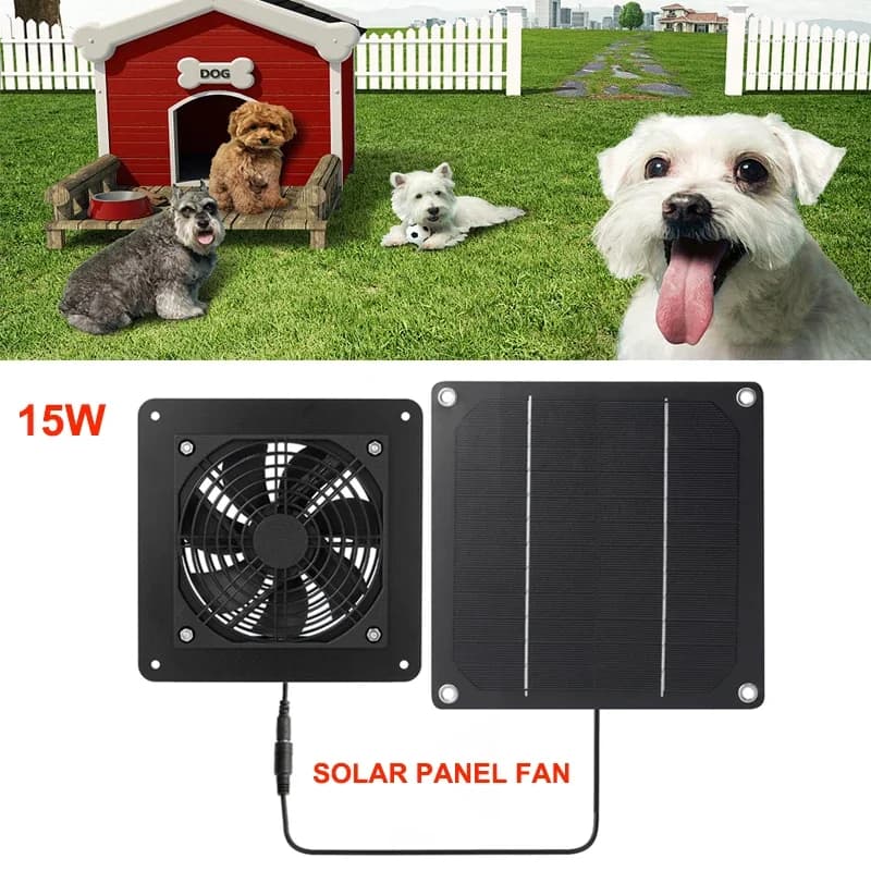 15w exaustor solar extrator de ar 12v mini ventilador célula solar painel alimentado ventilador para cão frango casa estufa rv