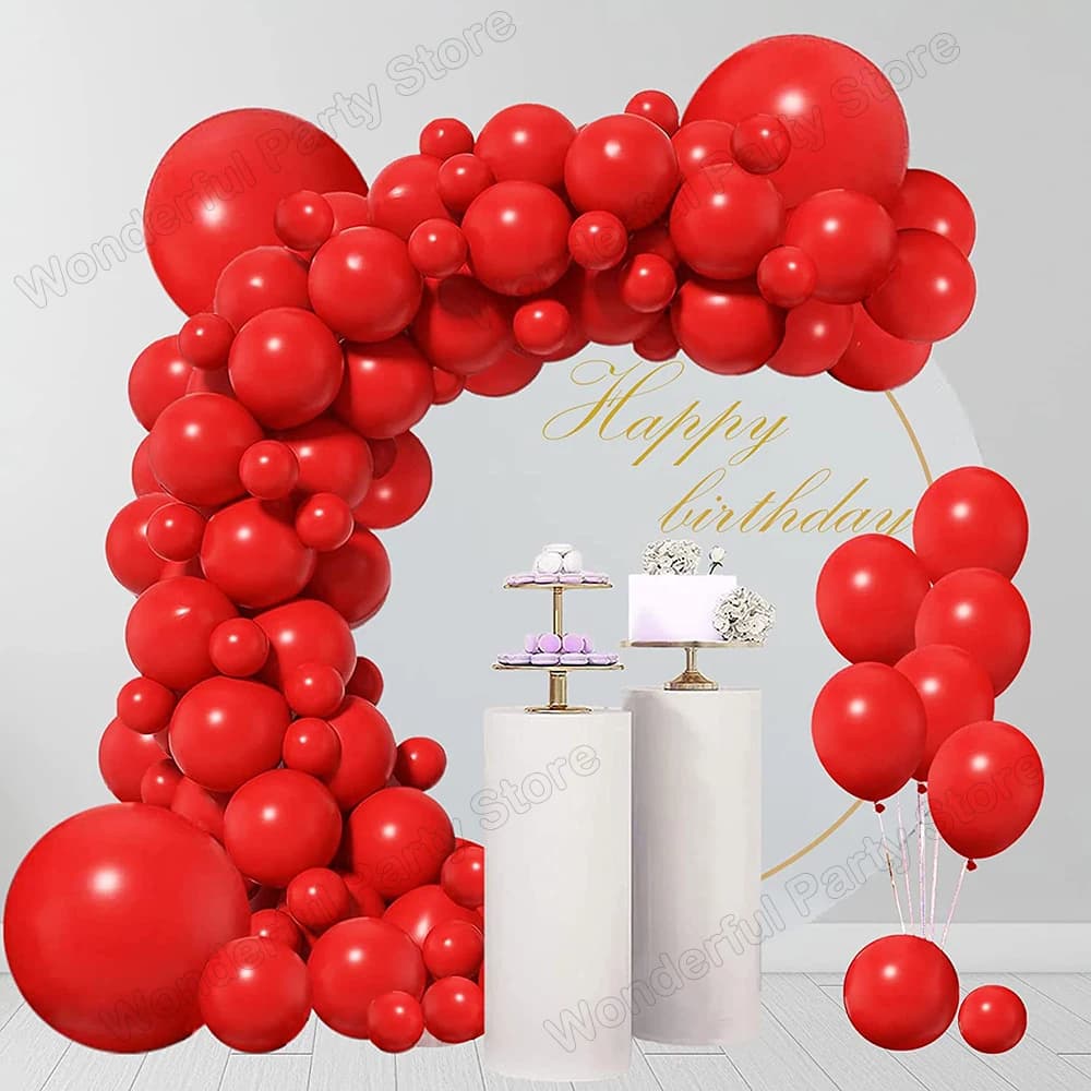 75 pçs balão vermelho guirlanda arco kit dia dos namorados balões de natal casamento aniversário chá de fraldas decorações de festa