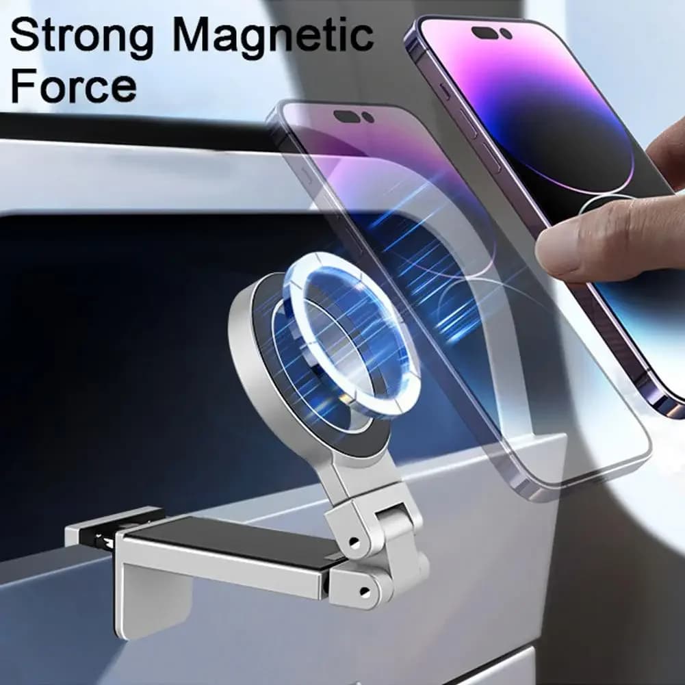 Suporte de telefone magnético com força magnética forte para iPhone 16 em cor cinza metálico