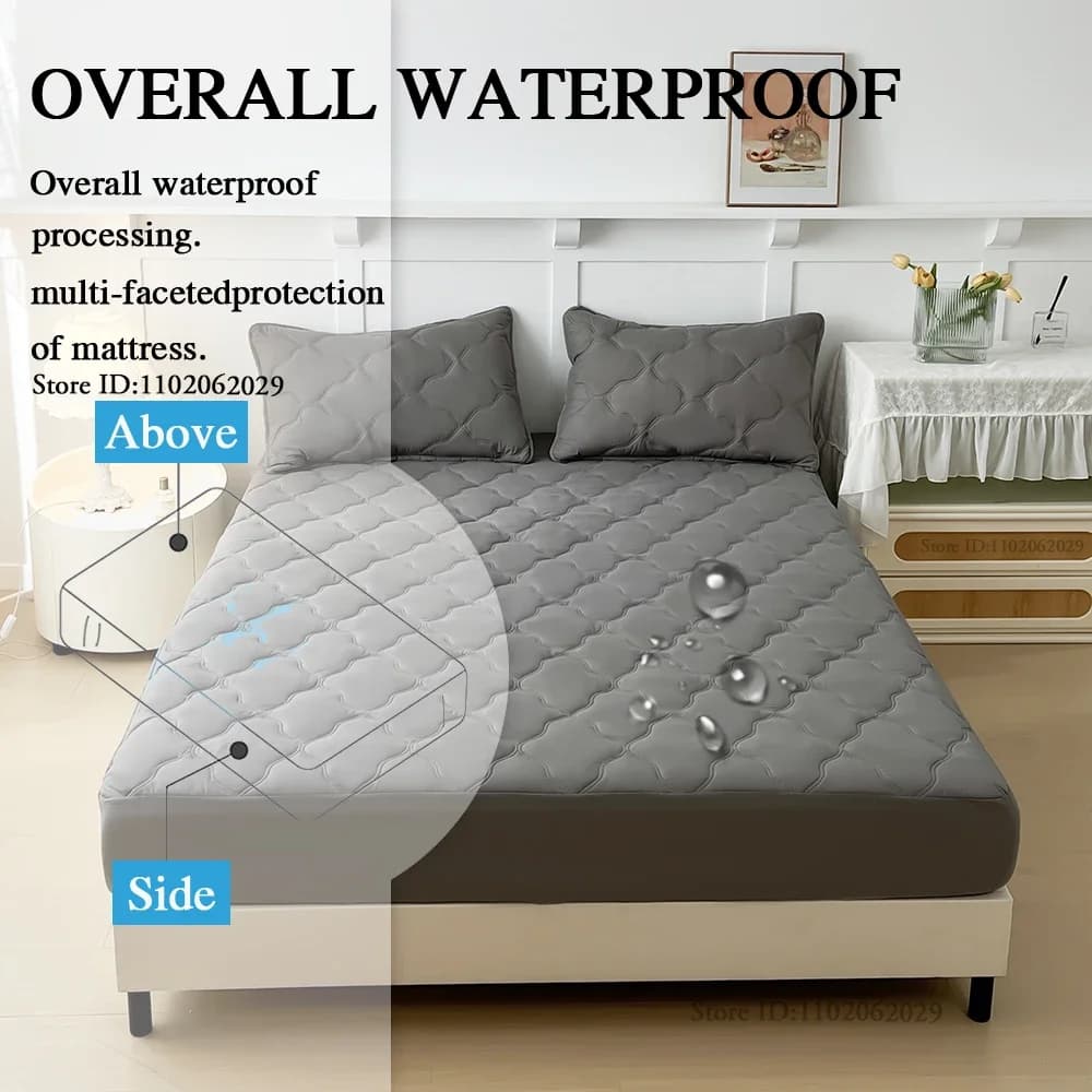 Colchas capa lençóis de cama cobertores de colchão à prova dwaterproof água almofadas protetoras de faixa elástica para cama de solteiro/duplo/king/queen