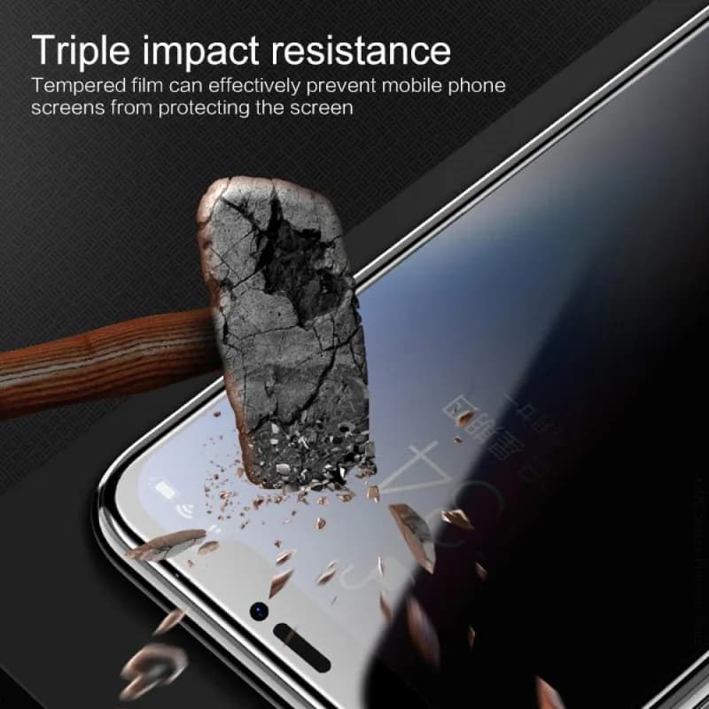 Protetor de tela preto com resistência a impacto triplo para Xiaomi Redmi Note e Poco X