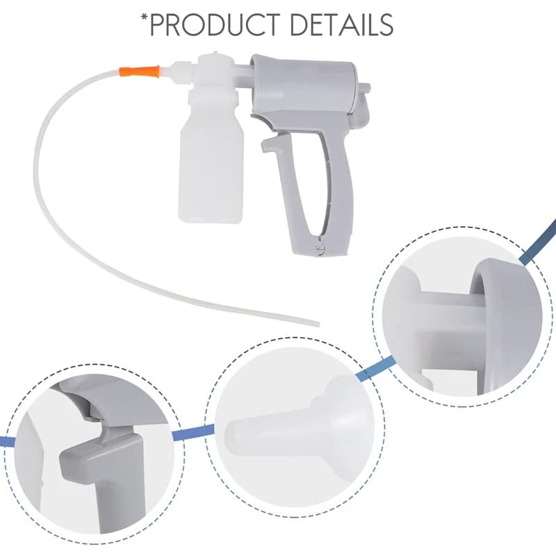 Bomba de Sucção Manual Portátil para Catarro, Dispositivo Aspirador Médico Portátil para Idosos e Crianças, Cuidados Domiciliares, Tubo de Cateter Estéril