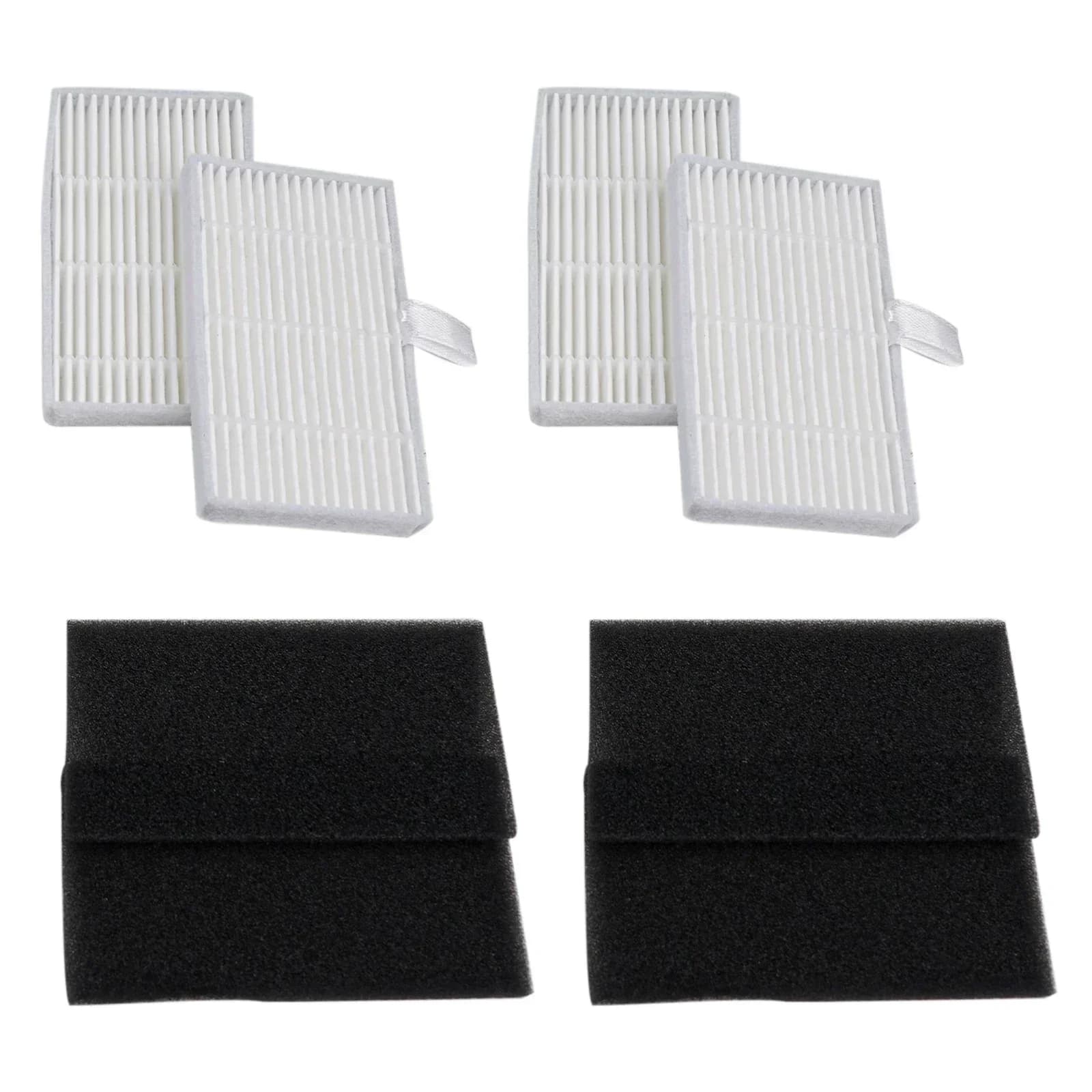 Filtros para manutenção de aspiradores Conga 7490 Immortal e 8290 Immortal, dois brancos e dois pretos