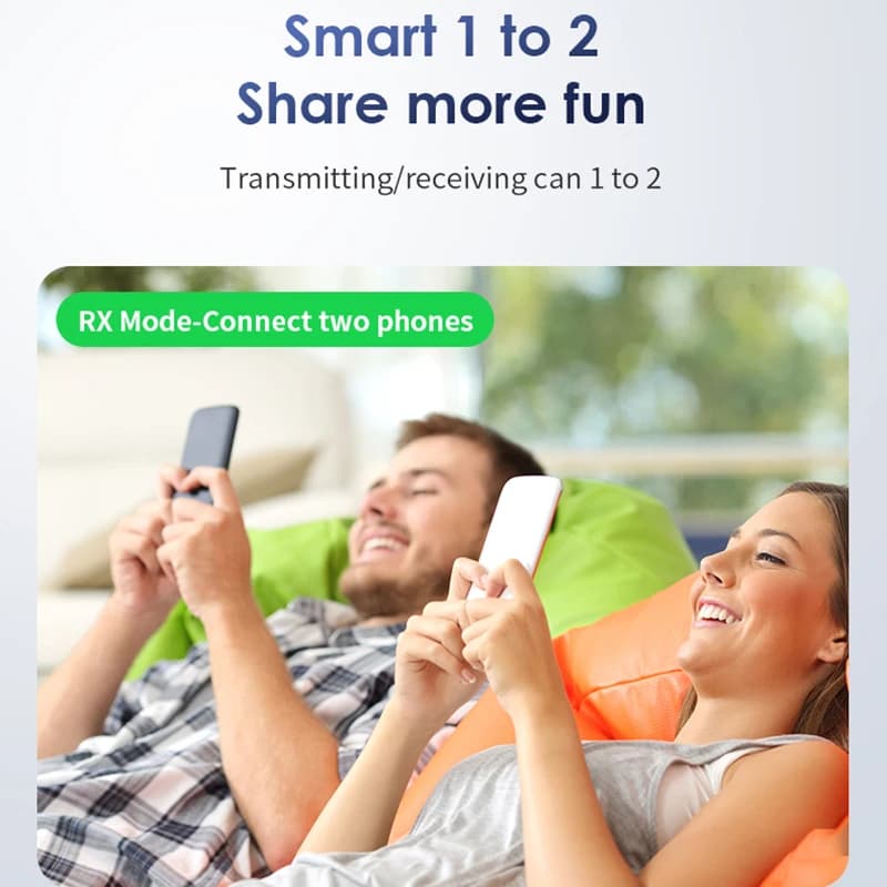 2 em 1 bluetooth 5.3 receptor de áudio transmissor 3.5mm aux jack rca estéreo música adaptador sem fio dongle para tv carro pc fones de ouvido