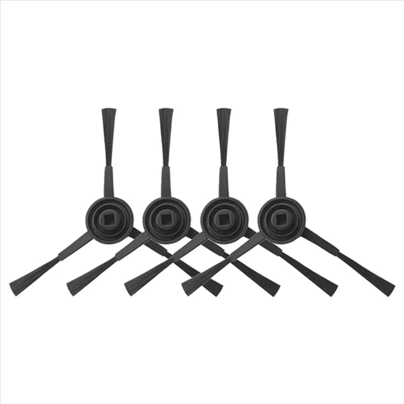 Conjunto de 4 escovas laterais pretas para robô aspirador Tikom e Thamtu G6000 G7000 G11