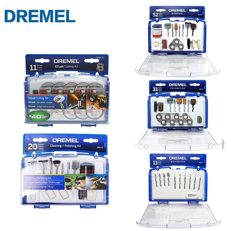 Kit de ferramentas rotativas Dremel com discos de corte e brocas