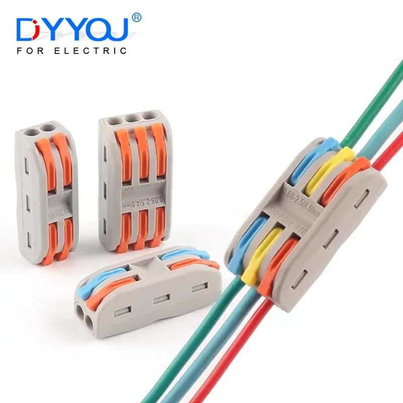 25/50/100 peças conectores de fio 222 bloco terminal condutor spl push-in mini bloco terminal divisor de cabo conector de luz led
