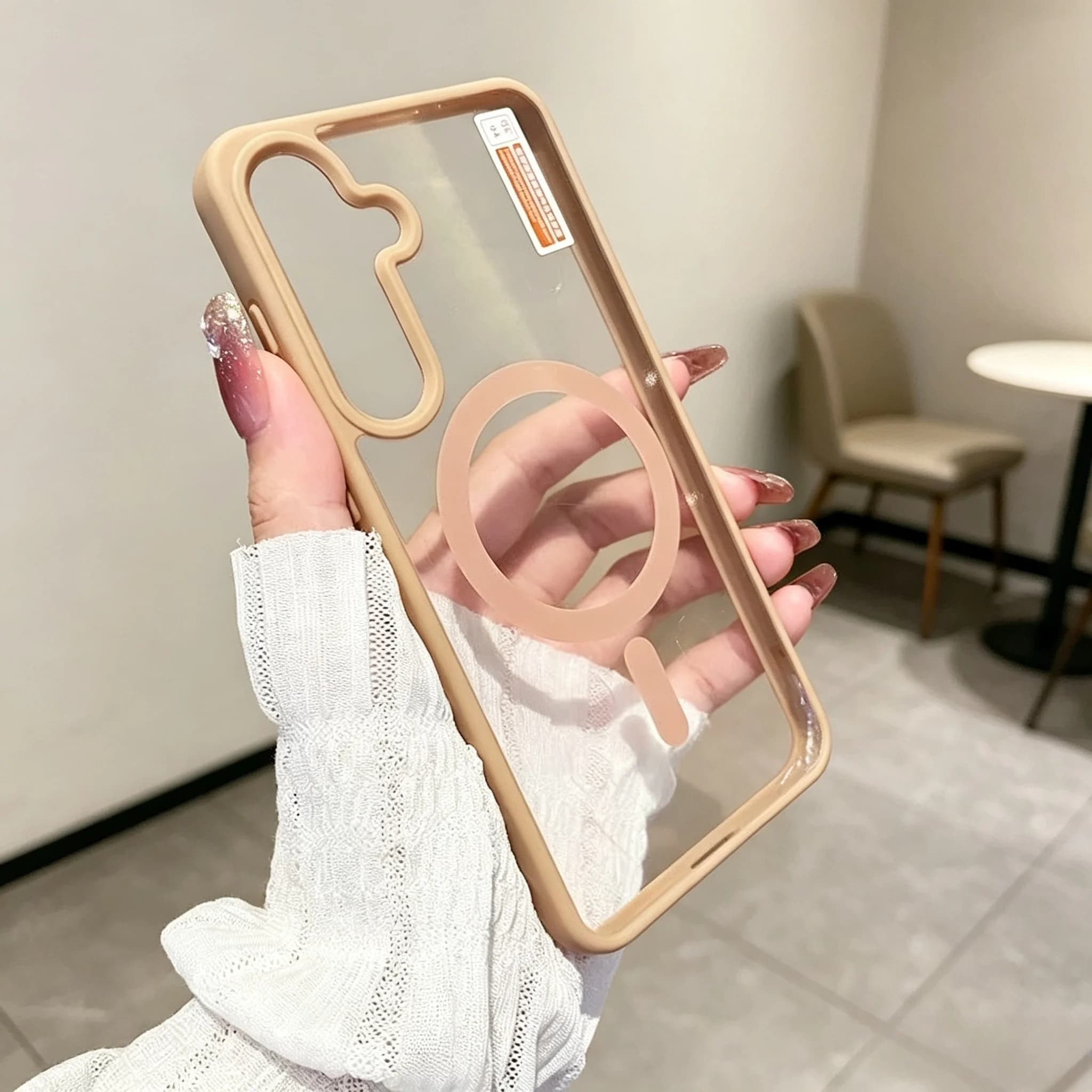 Capa de Telefone Acrílica com Carregamento Magnético para Samsung Galaxy A57 A56 A55 A37 A36 A35 A26 A17 A16 A15 A07 A06 4G 5G, Capa à Prova de Choque
