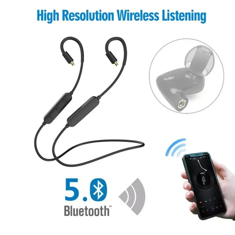 Cabo Bluetooth sem fio com faixa de pescoço QCC5125 LDAC aptX Adaptive aptX-HD