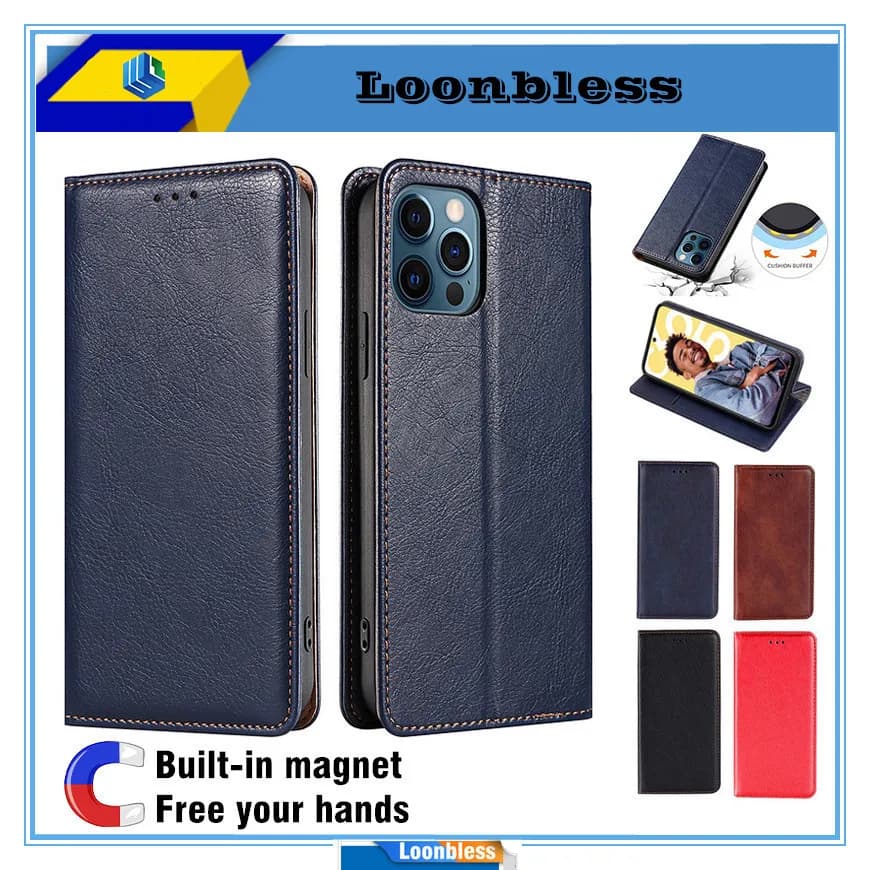 Capa de couro tipo carteira azul para Samsung S23 S22 S21 S20 FE S10 Plus Ultra S10e S9 S8 Note 8 9 10 Plus S7 Edge