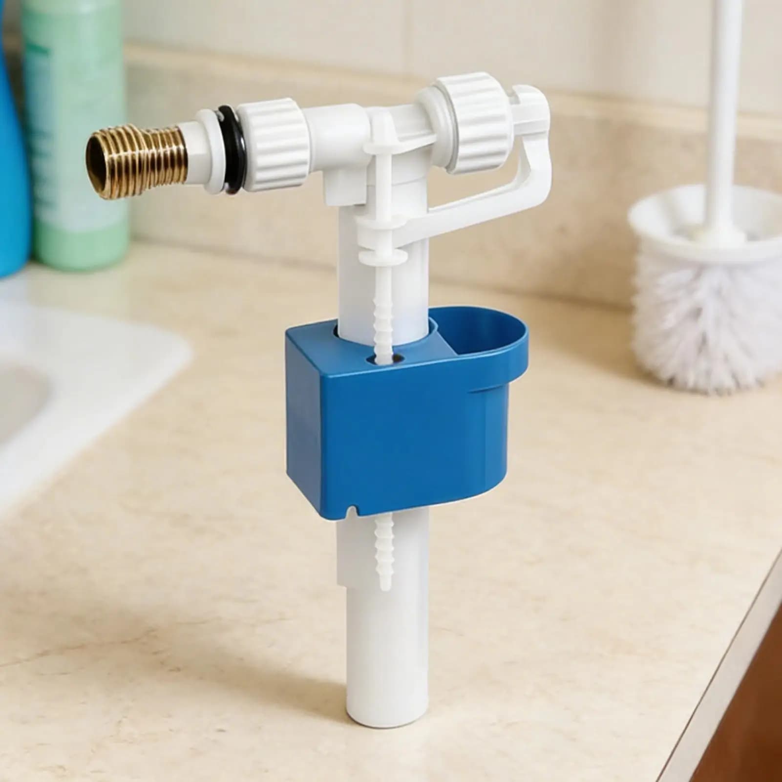 Válvula de descarga para vaso sanitário, fácil instalação, conector de latão, à prova de vazamentos, peça de reposição