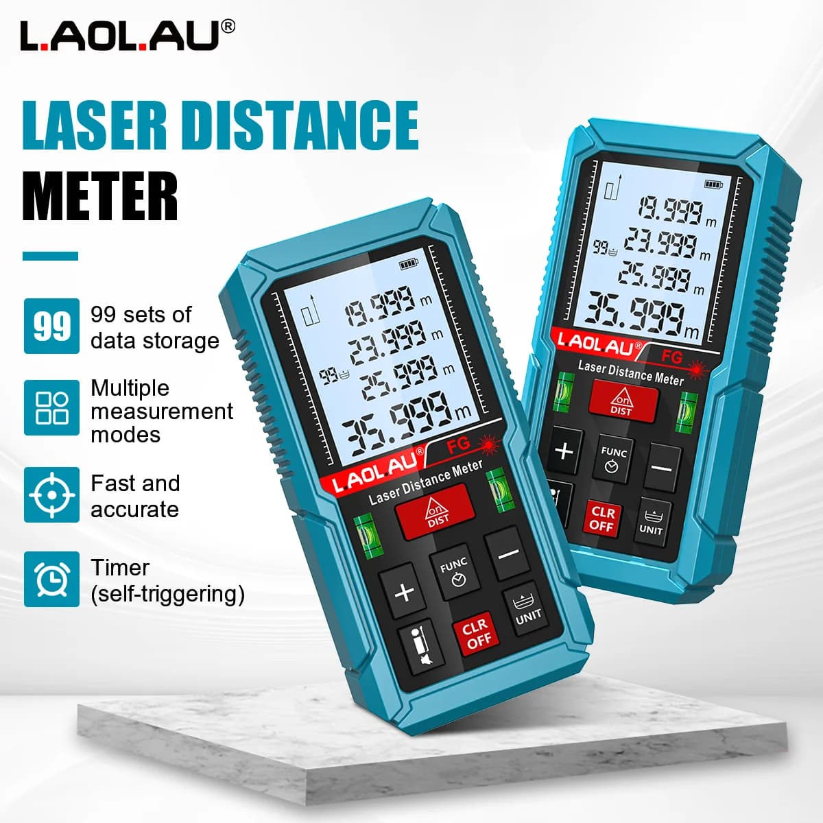 Medidor de laser digital, temporizador de fita, ferramentas de medida, 50m, 100m, 150m, medidor de distância a laser, nível de bolha, telêmetro laser portátil