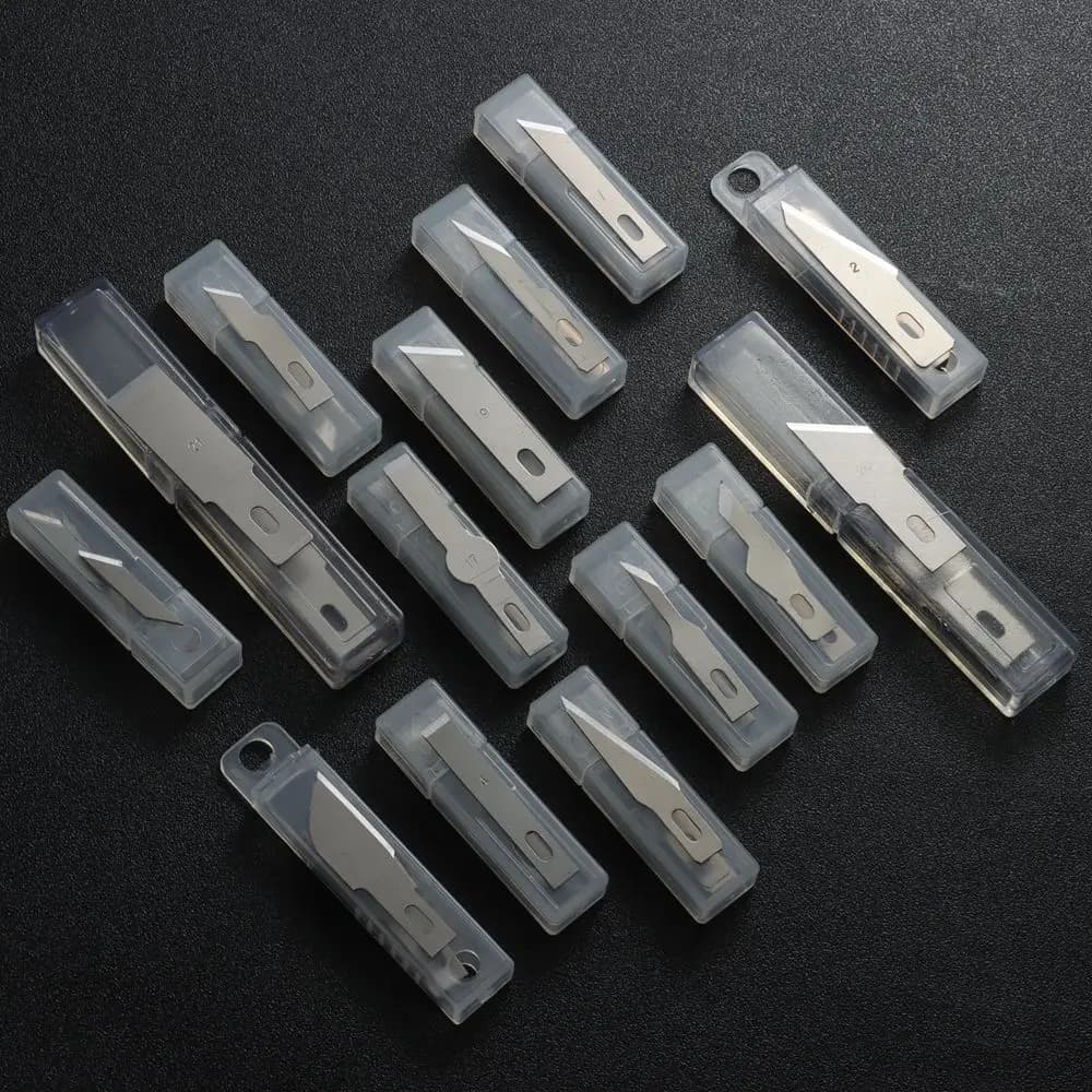 Kit de 10 lâminas de bisturi de metal antiderrapante para artesanato e reparo de PCB