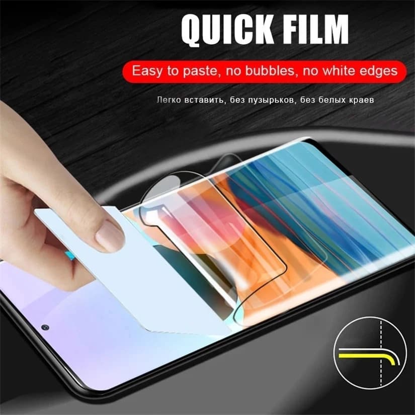 Película hidrogel para Moto G10 fácil de aplicar sem bolhas e bordas brancas