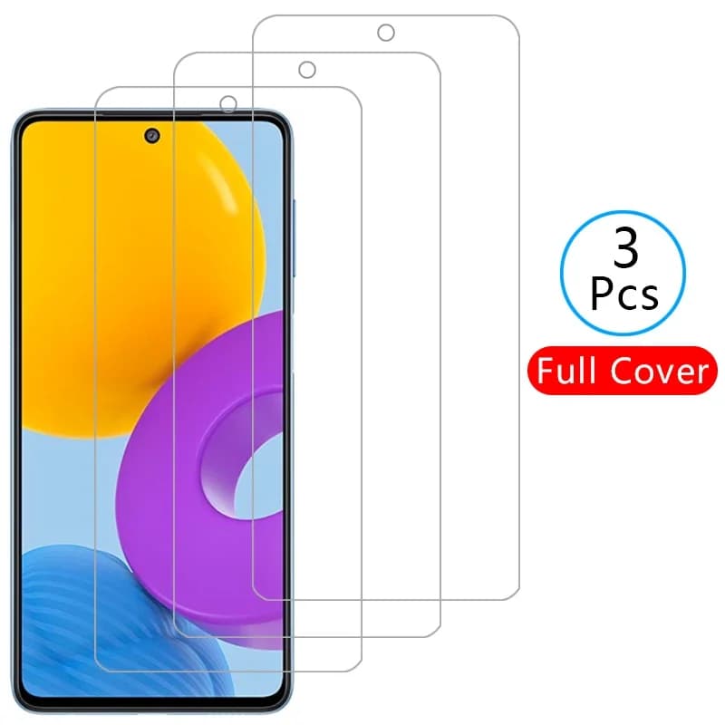 Protetor de Tela (3 Peças) para Samsung M52 5G, Vidro Temperado Protetor para Samsung Galaxy M02, M02s, M12, M22