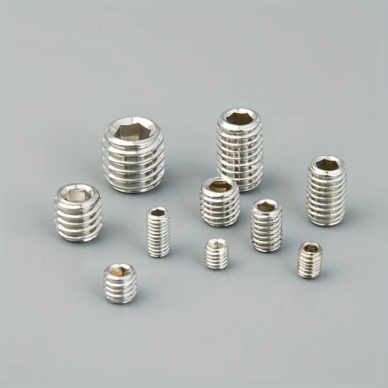 Parafusos de aço inoxidável 304 prata linha M2.5-M4 com cabeça hexagonal e chata