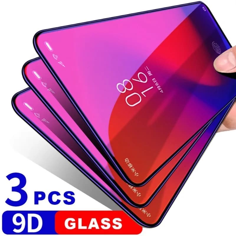Protetor de tela de vidro temperado 9D para Xiaomi 3 unidades