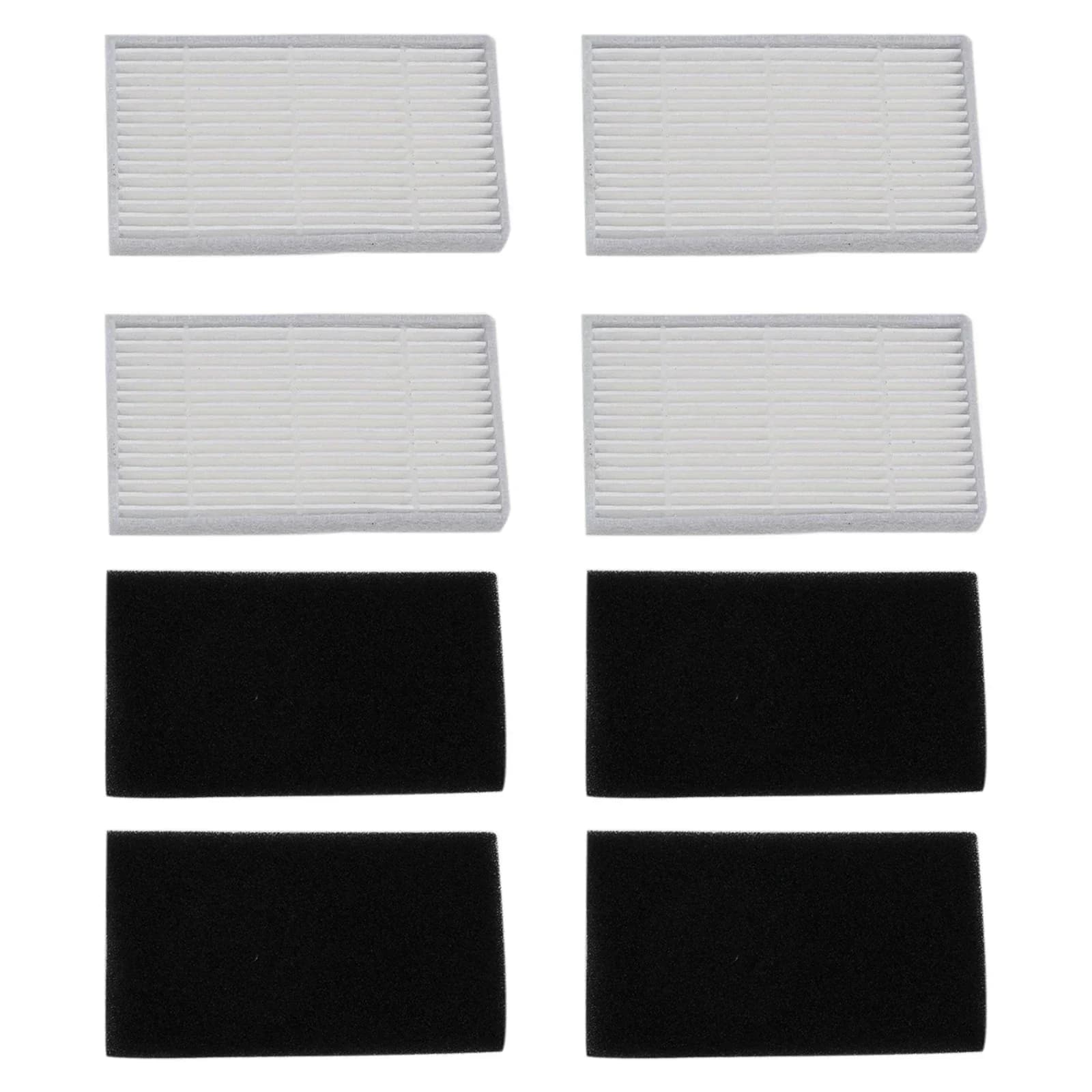 Kit com 4 filtros para aspirador de pó Conga 7490 e 8290, filtros brancos e pretos compatíveis
