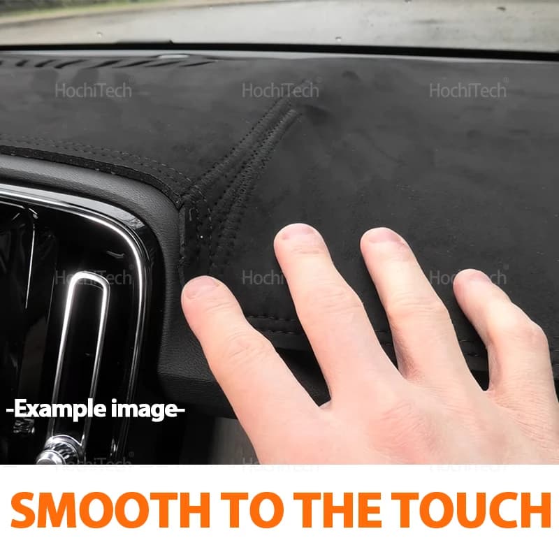 Tapete para carro Volvo XC40 preto em couro camurça com toque suave e acabamento detalhado