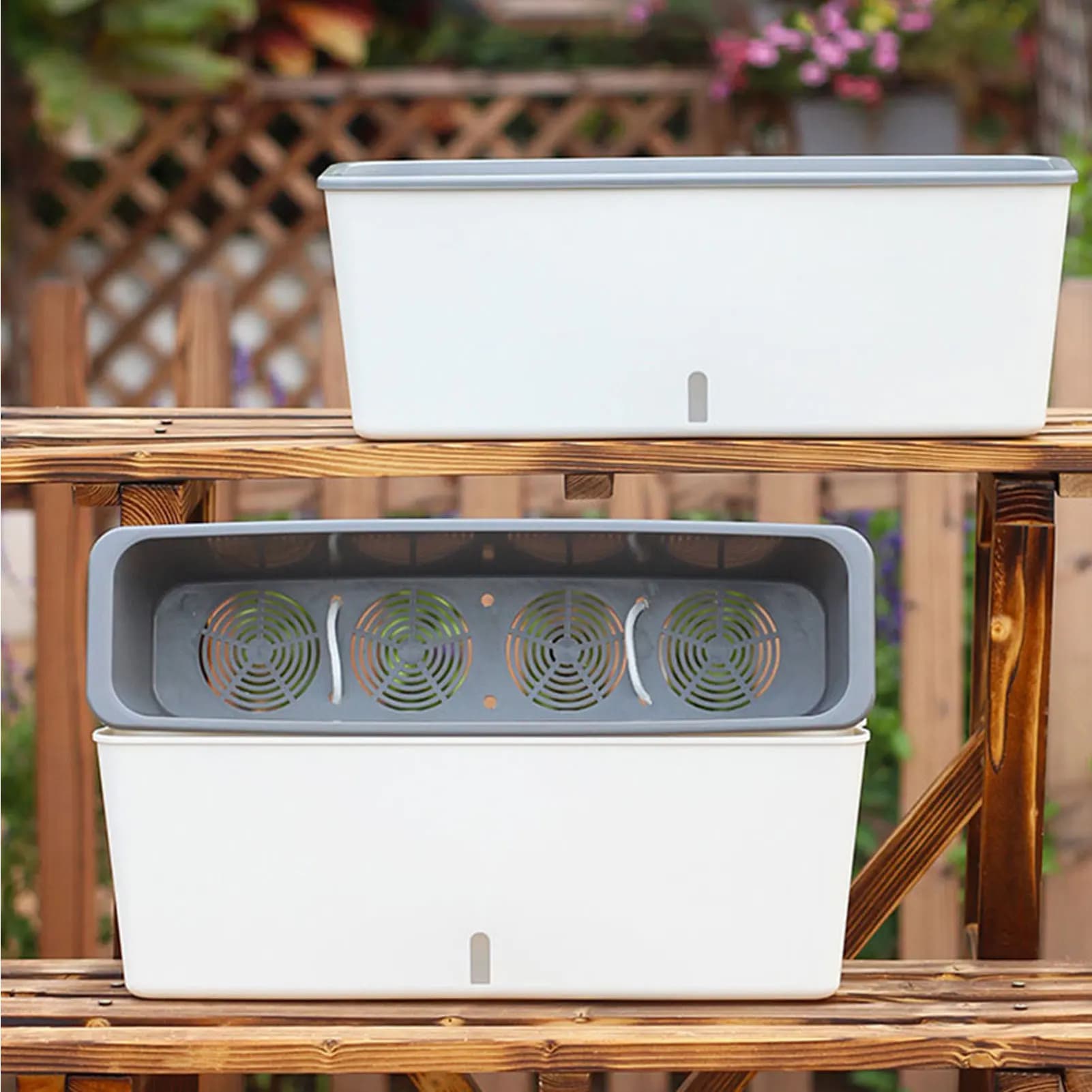 Vasos de plantador de rega automática com prático presente indicador de nível de água para amigos, famílias, vizinhos