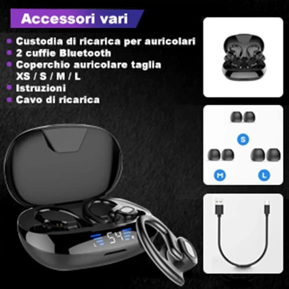 VV2 TWS Bluetooth Fones De Ouvido Com Microfone, Sem Fio, À Prova D 'Água, Fones De Ouvido 5.0, Carregamento, Compartimento, Ear-Hook, Esportes