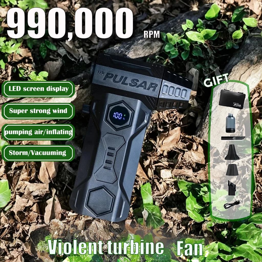 Aspirador de pó Pulsar 990,000 RPM com display LED e acessórios